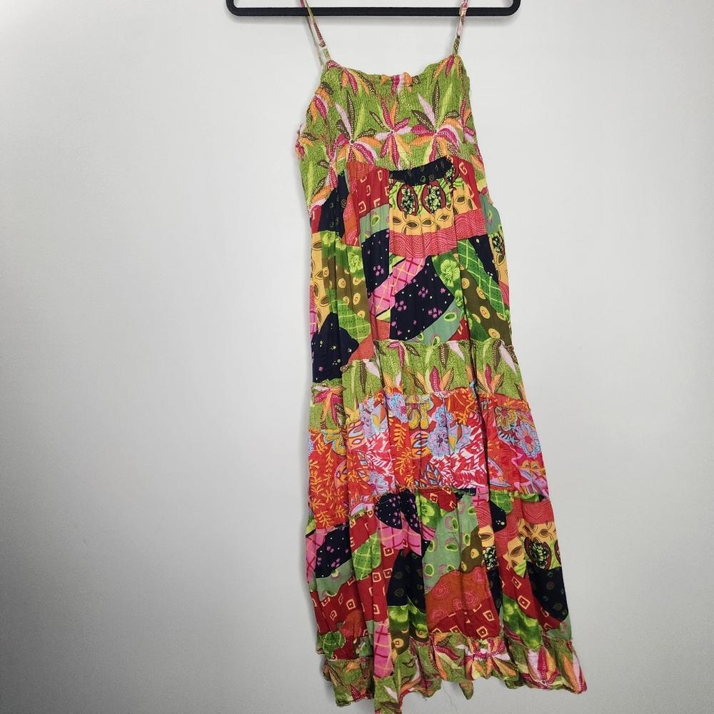 Jane Ashley Colorful Patchwork Teired Sundress 10… - image 8